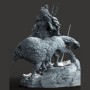 Barbarian Girl and the Wolf - STL 3D print files