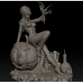 Elvira on Pumpkin - STL 3D print files