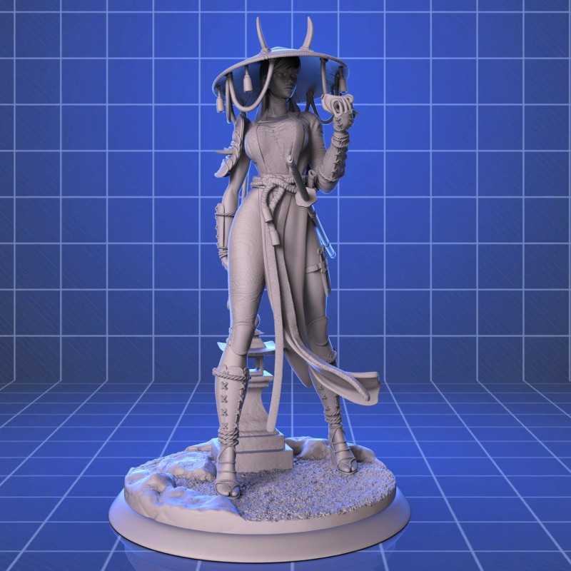 Samurai Woman - STL Files for 3D Print