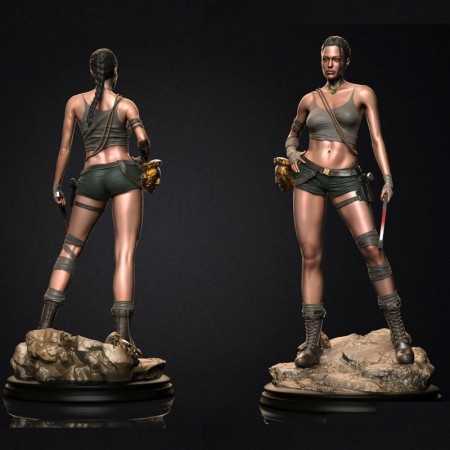 Lara Croft Angelina Jolie - Original + NSF - 3d print stl files