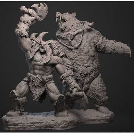 Rexxar and Misha World of Warcraft - STL 3D print files