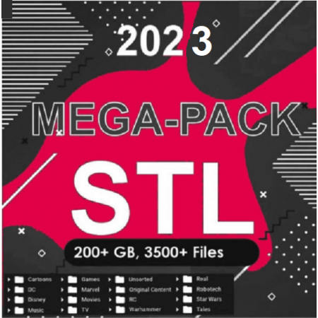Mega-Pack STL 200+Gb 3500+Files - STL Files for 3D Print