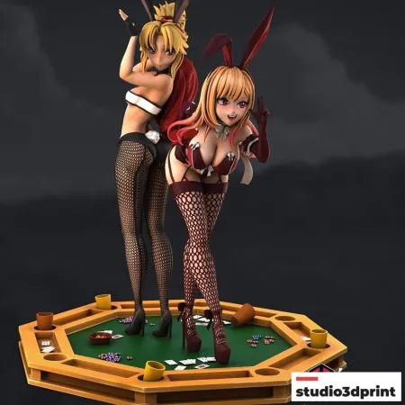 Marin and Mordred Bunny Girls NSFW - STL 3D print files