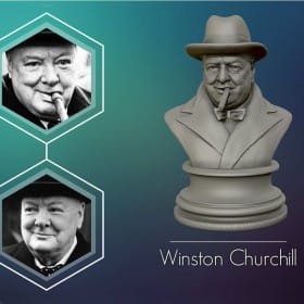 Winston Churchill bust - STL 3D print files