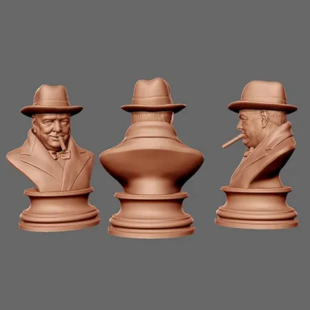 Winston Churchill bust - STL 3D print files