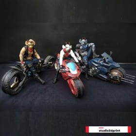 Biker Mice from Mars Throttle, Modo, Vinnie - STL 3D print files