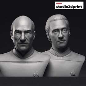 Picard and Data Star Trek - STL 3D print files