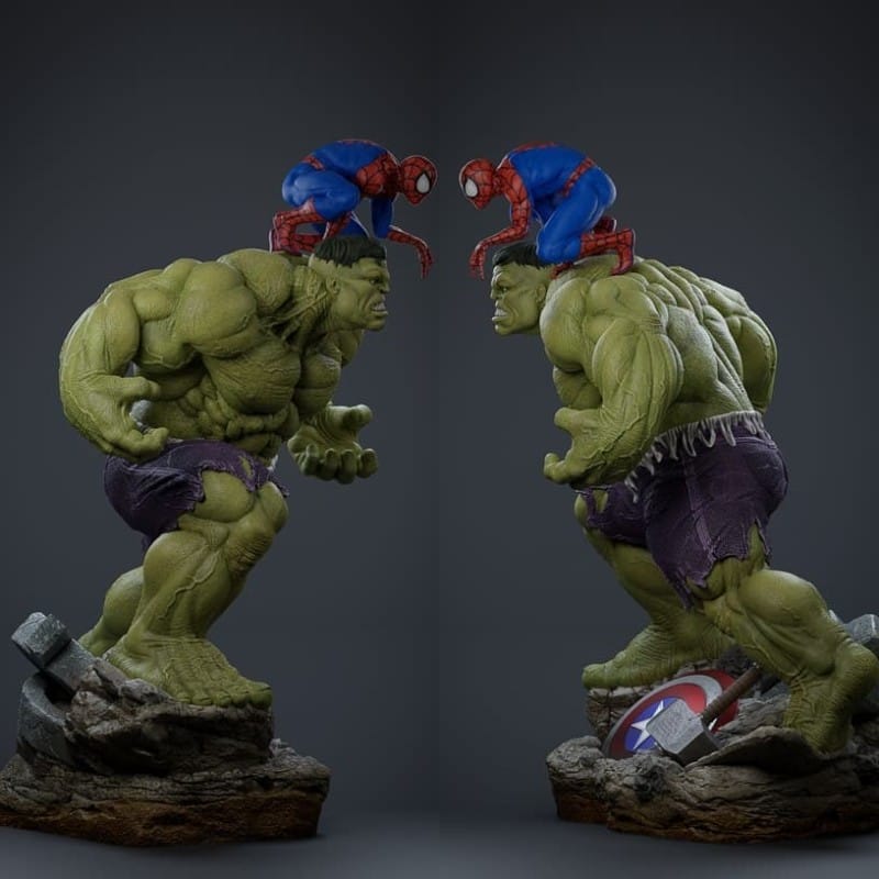 Hulk & Spiderman - STL 3D print files