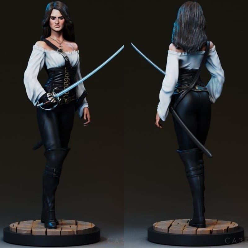 Angelica Teach Penelope Cruz Pirates of the Caribbean - STL 3D print files