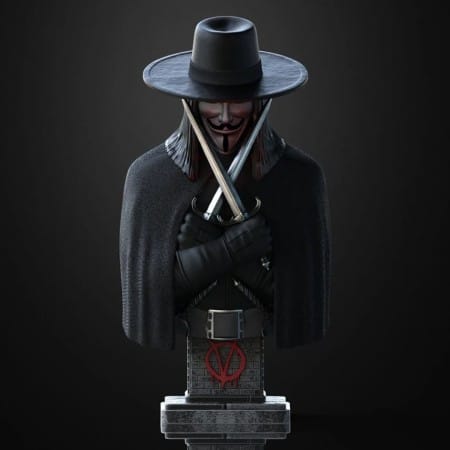 V for Vendetta Bust - STL 3D print files