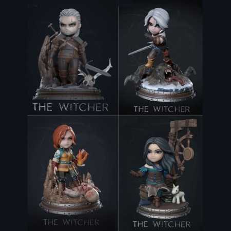 The Witcher Chibi Pack - STL 3D print files