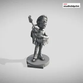Jimi Hendrix caricature - STL 3D print files