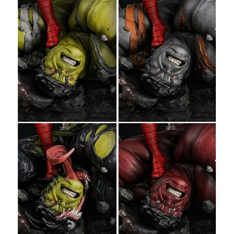 Spider-man vs Hulk Sculpture and Bust - STL 3D print files