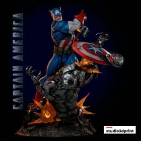 Captain America vs Ultron + Bust - STL 3D print files