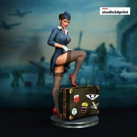 Azafata Pinup - STL 3D print files