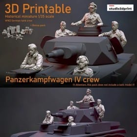 Panzerkampfwagen IV crew - STL 3D print files