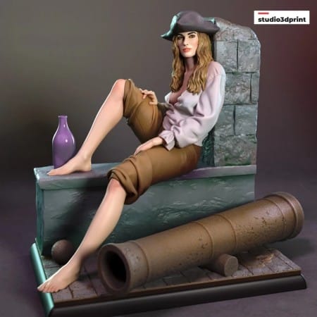 Elizabeth Swann Pirates of the Caribbean - STL 3D print files