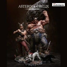 Asterix y Obelix Diorama - STL 3D print files Asterix y Obelix Diorama - STL 3D print files