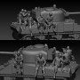 WW2 Assault 8 American Soldiers in Sherman - STL 3D print files