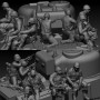 WW2 Assault 8 American Soldiers in Sherman - STL 3D print files