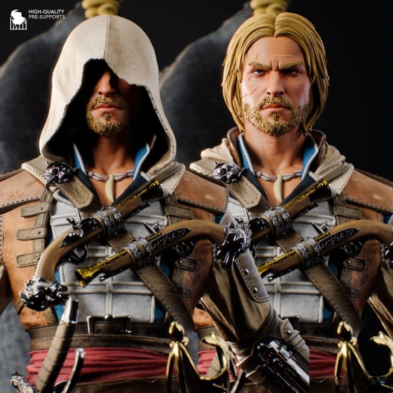Figure AC IV Black Flag - Edward Kenway & Blackbeard Set (Gebraucht) in Fribourg für CHF 99
