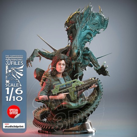 Ellen Ripley Aliens - STL 3D print files