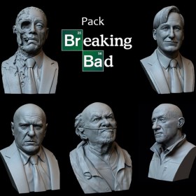 Breaking Bad Pack Bust - STL 3D print files Breaking Bad Pack Bust - STL 3D print files