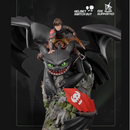 Hiccup and Toothless - STL 3D print files