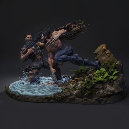 Wolverine vs Punisher - STL 3D print files