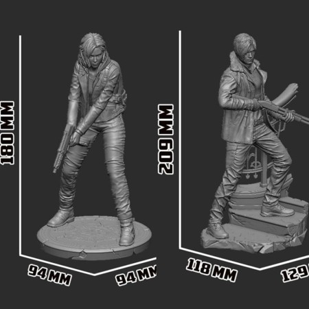 Resident Evil Requiem Leon Kennedy and Grace Ashcroft - STL 3D