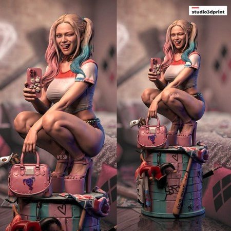 Harley Quinn Trouble in Pink - STL 3D print files