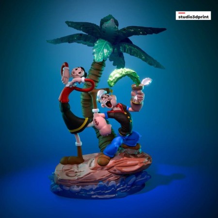 Popeye y Olivia Diorama - STL 3D print files