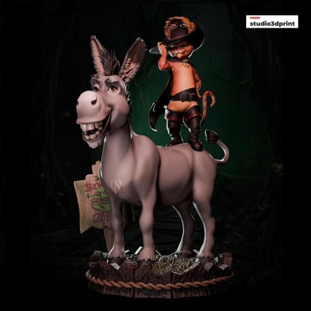 Puss in boots ant Donkey - STL 3D print files