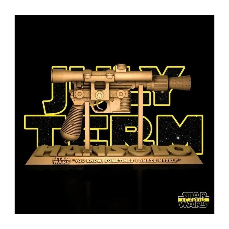 Han Solo Blaster Star Wars - STL 3D print files