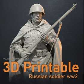 Russian Soldier WW2 - STL 3D print files