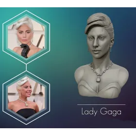 Lady Gaga Bust - STL 3D print files