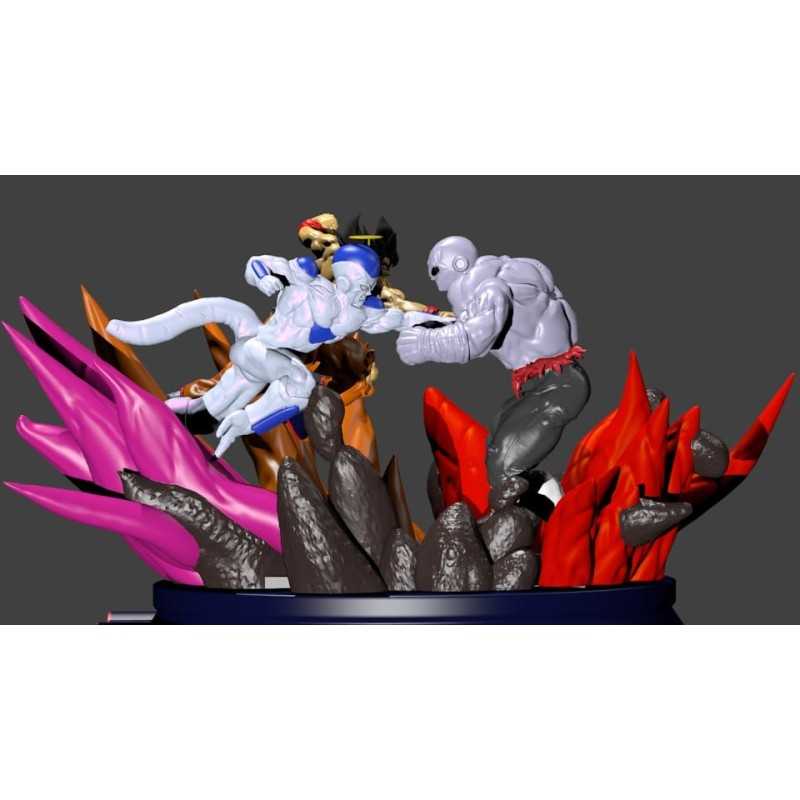 Jiren vs Goku and Freeza Diorama - Dragon Ball Z - STL Files for 3D Print