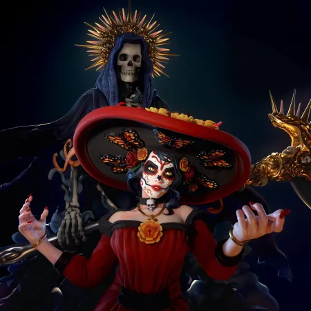 Countess Florentina Catrina Day of the Dead - STL 3D print files