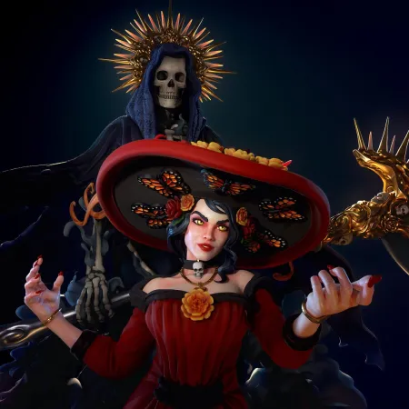 Countess Florentina Catrina Day of the Dead - STL 3D print files