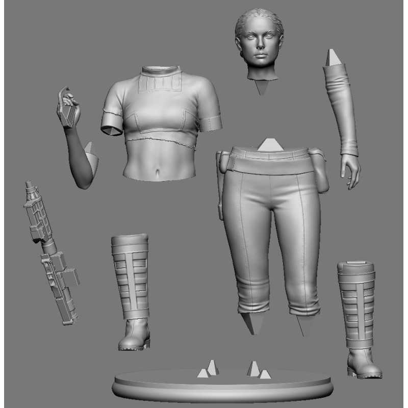 STL file star wars shatterpoint padme presupported included ⭐・3D printer  design to download・Cults