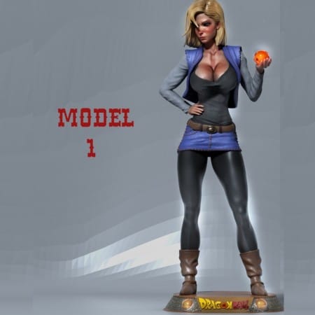 Android 18 Three versions - STL 3D print files