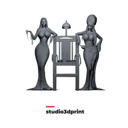 Elvira and Morticia - STL 3D print files