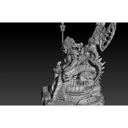 King Predador on Throne - STL Files for 3D Print