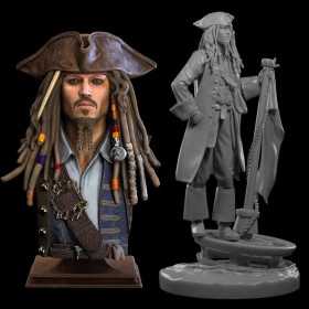 Jack Sparrow Figure + Busts - STL 3D print files