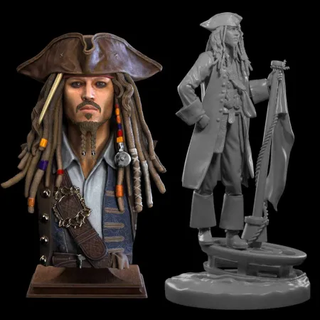 Jack Sparrow Figura + Busto - STL 3D print files