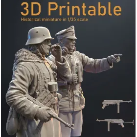 German soldier and tank commander - STL 3D print files
