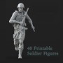 US Marines Soldier set 40 - STL 3D print files