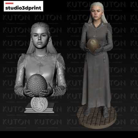 Rhaenyra Targaryen House of the Dragon - STL 3D print files