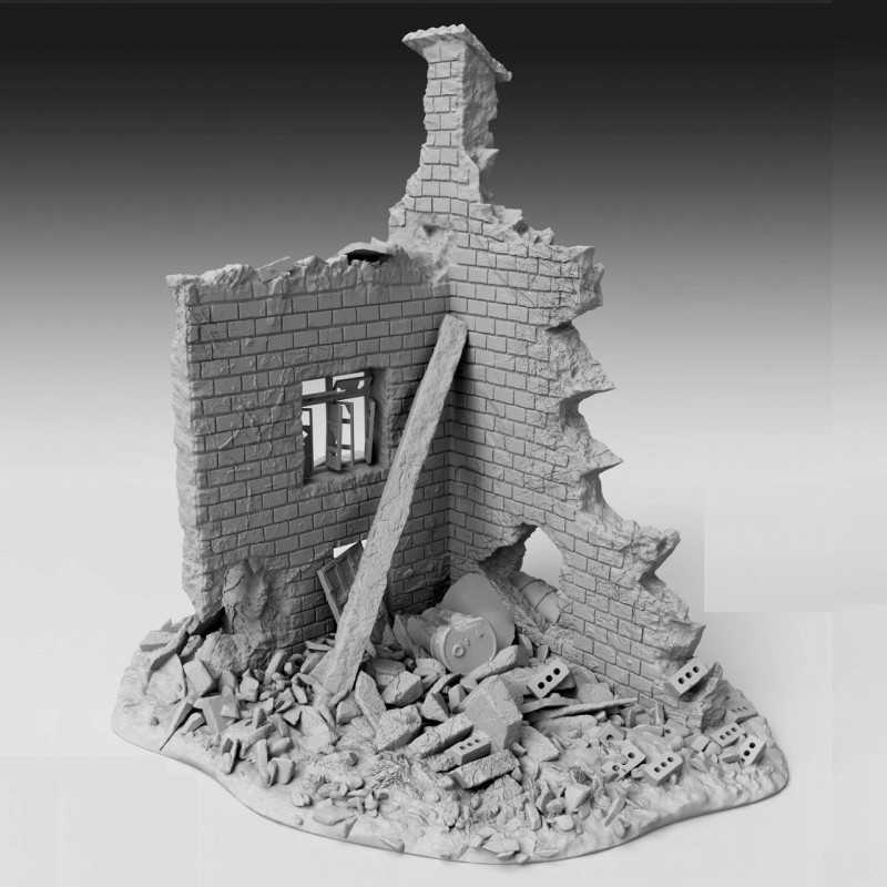 3D printed WW2 Diorama House・Cults