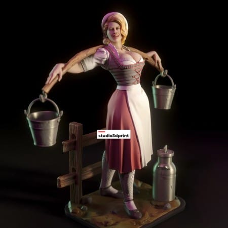 Anna the milkmaid - STL 3D print files